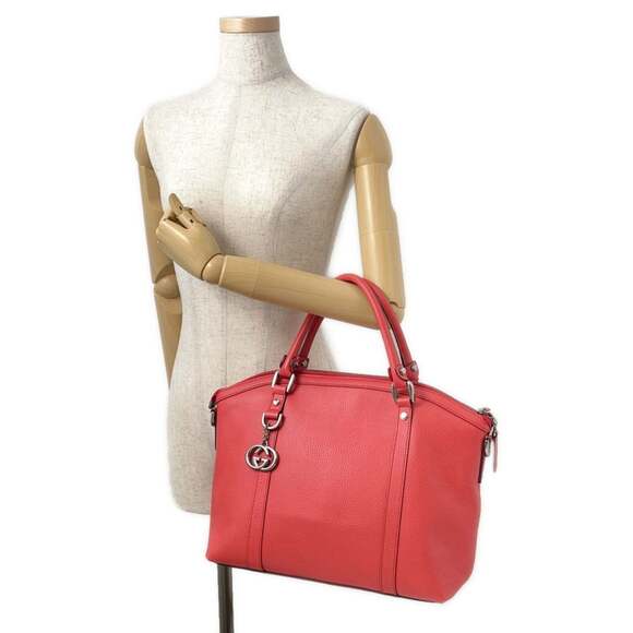 GUCCI Authentic Brown Leather Shoulder Bag - Picture 4 of 16